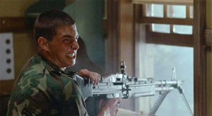 A young Tom Cruise loving his machine gun in &quot;Taps&quot;